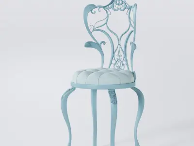 art nouveau style chair 3D model
