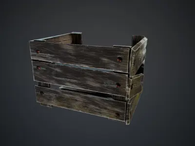 Old box Low-poly 3D model