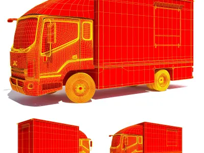 fast food light truck jac n721-n85 3D model