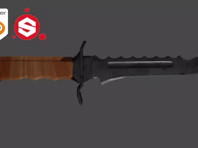 Combat Knife Free 3D model order
