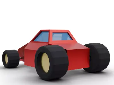 Race Car Low-poly Free low-poly 3D model