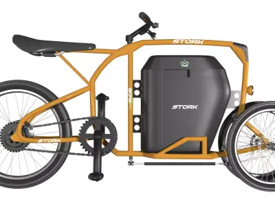 Stork - A Futuristic Electric Bike Bicycle 3D model