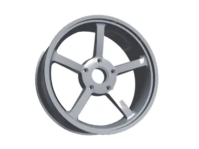 Collection of 7 Alloy Wheels Low-poly 3D model