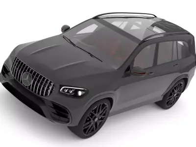 Mercedes Benz GLS 63 AMG with Interior 3D model