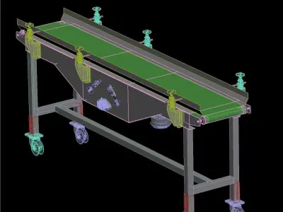 Center drive conveyor belt 3D model