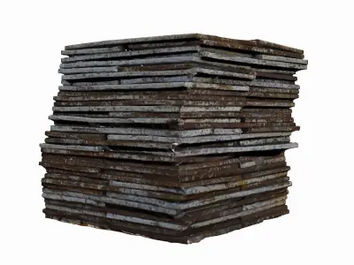 Iron Plate Low-poly 3D model