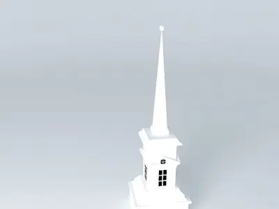 Tower 2 church steeple Free 3D model