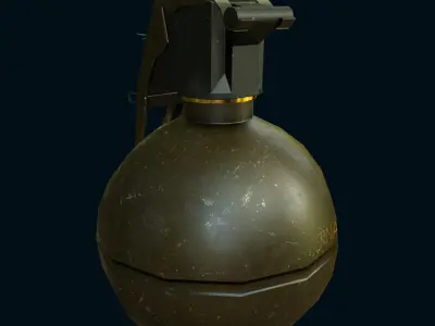 M67 Hand Grenade Bomb Gaming Model Low-poly 3D model