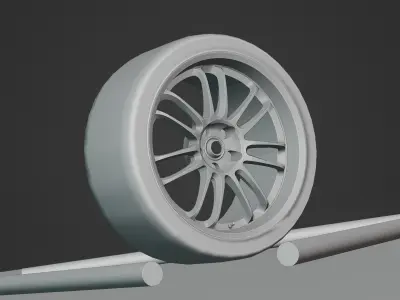 Rays Volk Racing RE30 Clubsport II Low-poly 3D model