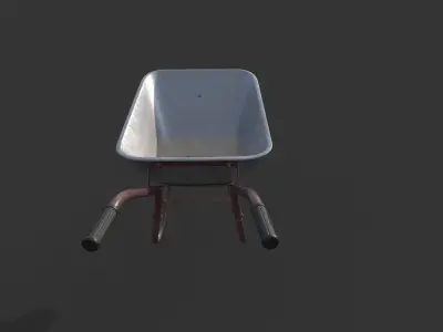 Wheelbarrow Low-poly 3D model Low-poly 3D model