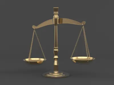 Gold Weight Scale 3D model