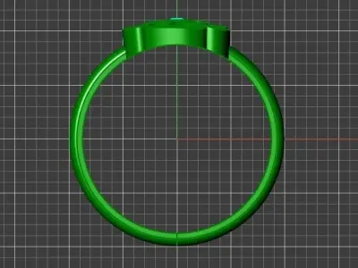 Enamel Rose Ring Free 3D model