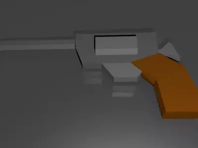 Revolver gun Free low-poly 3D model purchase