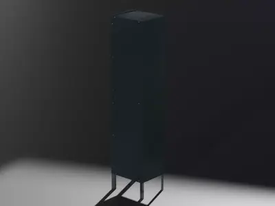 Steel Locker 001 Double 3D model