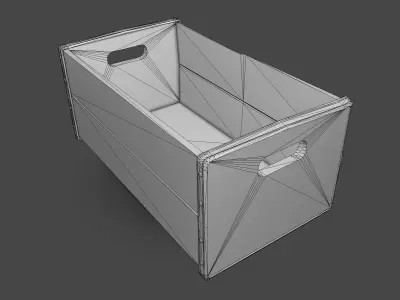 Old Crate  Low-poly 3D model