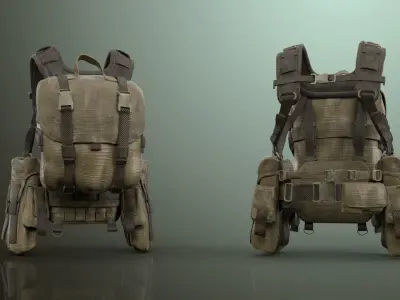 Military Vest Pack Free 3D model