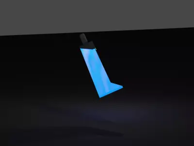 Low Poly Futuristic Saber Free low-poly 3D model