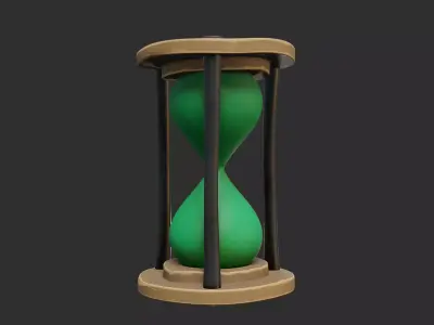 a sand clock Low-poly 3D model