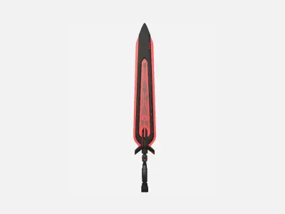SciFi Sword B04 Black Red - Sci Fi Weapon Design Low-poly 3D model