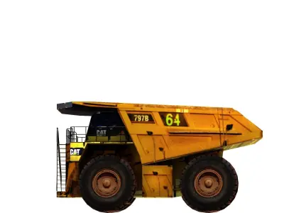 Catterpillar truck Free low-poly 3D model