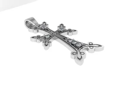 Engraving Cross Pendant 0502 3D print model