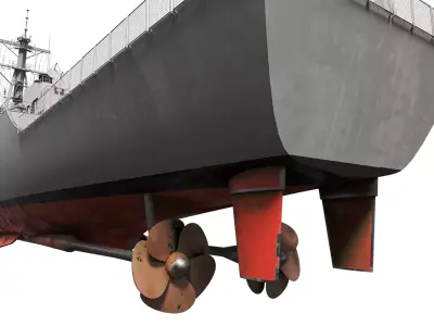 CombatShip Low-poly 3D model