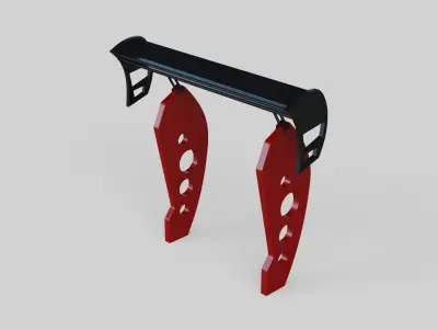 spoiler wing tuning rear auto garage  3D model