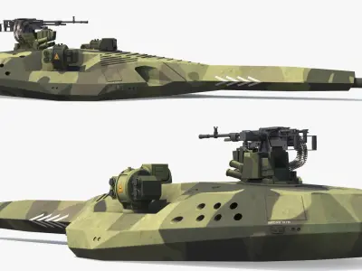  Combat Gun Turret with Remote MG Unit Camouflage Green 