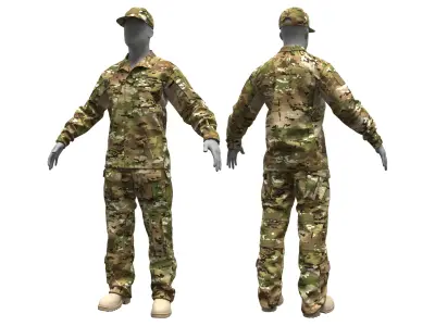  VKPO 3 Russian Army Combat Uniform - Marvelous Designer 3D model