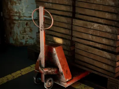 Industrial Carts 22 Assets Low-poly 3D model