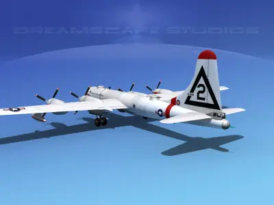 Boeing B-50 Superfortress V07 3D model