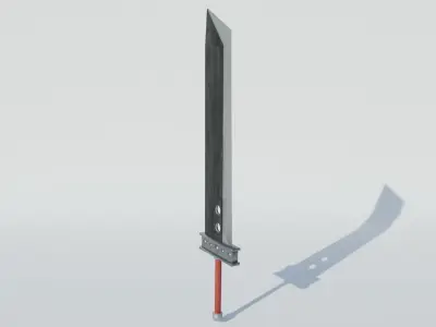 Final Fantasy Big Sword Free low-poly 3D model