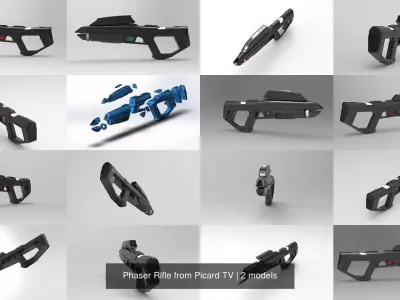 Phaser Rifle from Picard TV 3D Model Pack