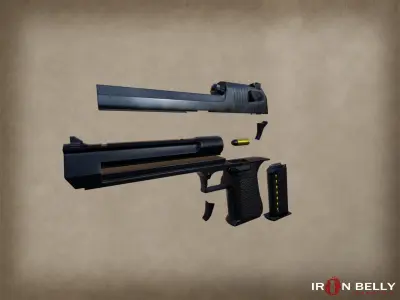 AAA FPS Desert Eagle Pistol  Low-poly 3D model