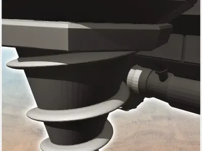 Futuristic mining truck with shovel and drill 2 - Future Sci-Fi  3D print model