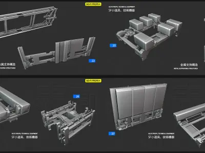 SCI-FI props 4 3D model
