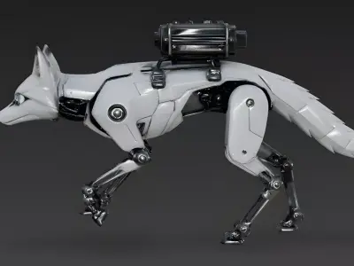 Robotic Scout Fox 3D Model Low-poly 3D model