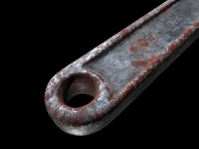 OLD  - WRENCH  Low-poly 3D model
