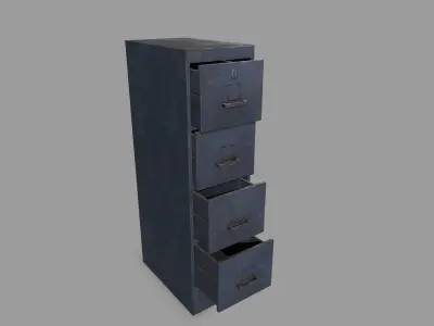 Cabinet concrete block Low-poly 3D model