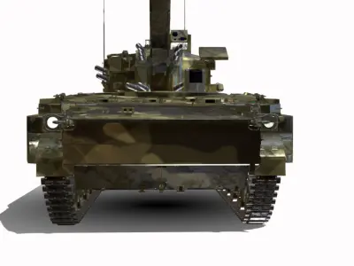 2S38 DERIVATSIYA PVO RUSSO Low-poly 3D model