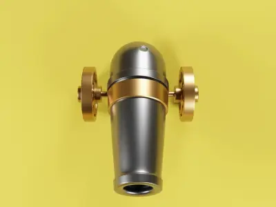cannon 3D model Low-poly 3D model