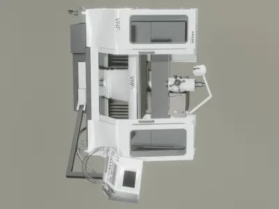 Milling Machine 3D Model Low-poly 3D model