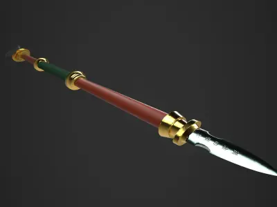 Glaive Low-poly 3D model