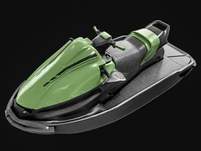 Jet Ski Pack  Low-poly 3D model