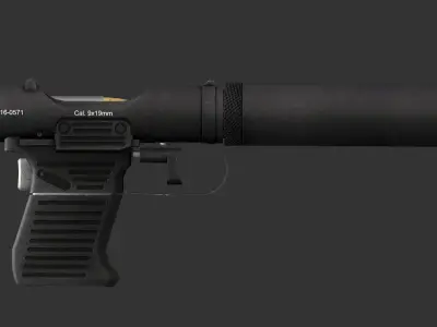Brugger and Thomet VP9  Low-poly 3D model