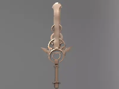 Monster slayer sword claymore stylised Low-poly 3D model