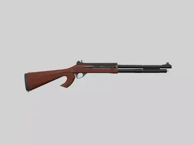 beneli shotgun Low-poly 3D model