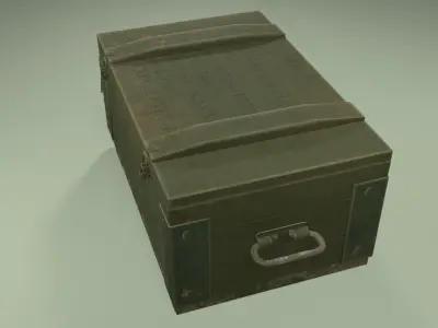 Military box Low-poly 3D model get