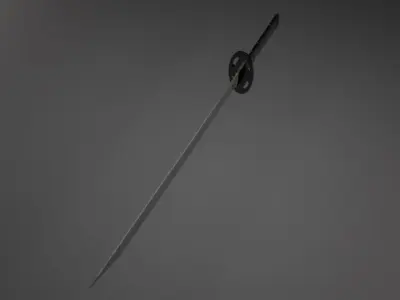 Katana samurai sword Free low-poly 3D model get