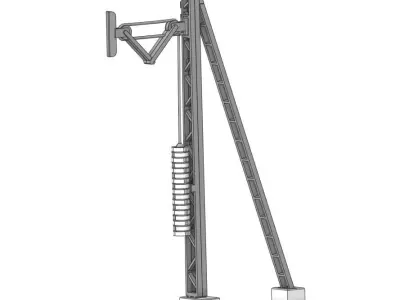 Catenery Tension Pole End Type A 1-87 FDM 3D print model